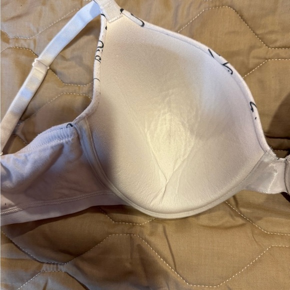 Victoria's Secret 36DD Heart Script T-shirt Demi Bra Logo Multi-way Underwire - Picture 6 of 13